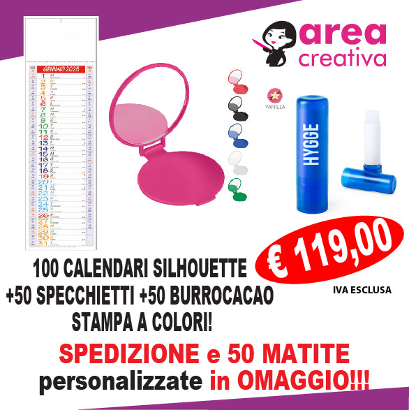 CALENDARIO SILHOUETTE+SPECCHIETTO+BURROCACAO+OMAGGIO