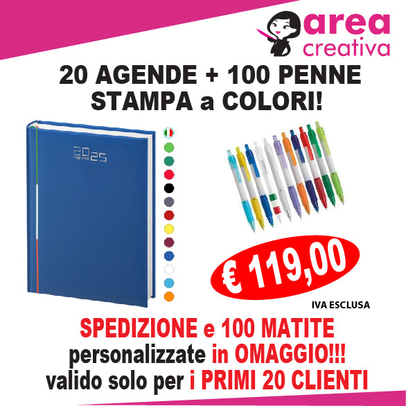 20 AGENDE +100 PENNE + OMAGGIO