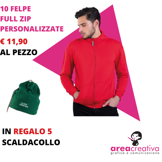 10 FELPE FULL ZIP + OMAGGIO